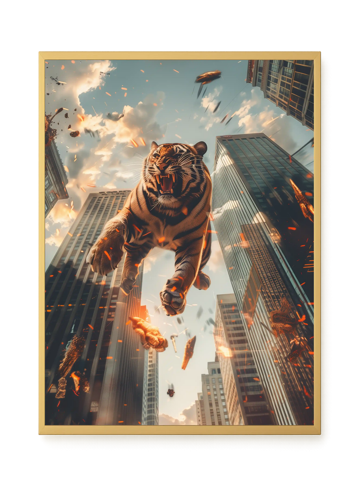 Roaring Tiger Canvas Wall Art
