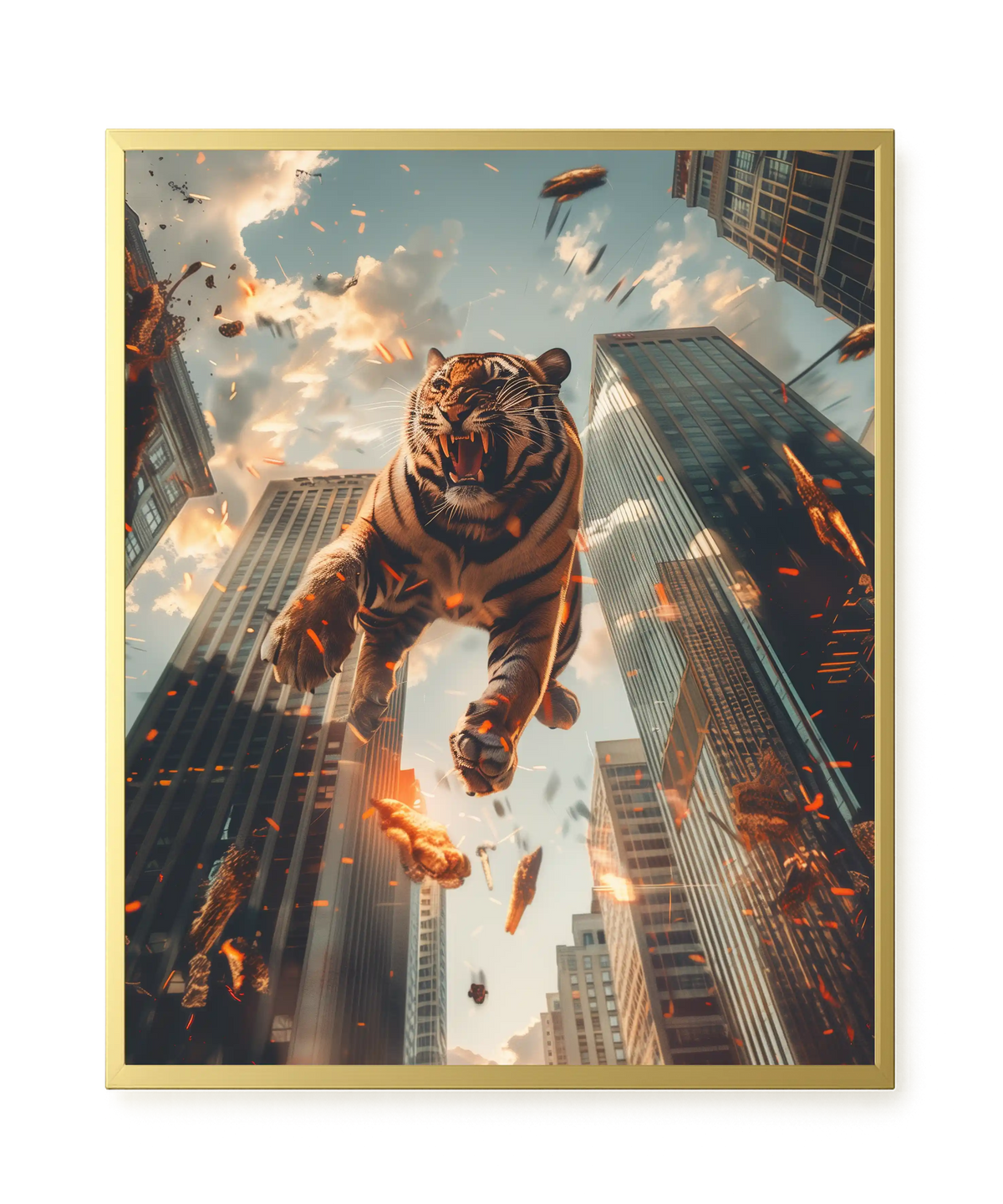 Roaring Tiger Canvas Wall Art