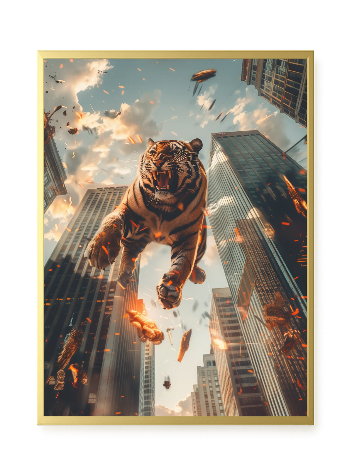 Roaring Tiger Canvas Wall Art