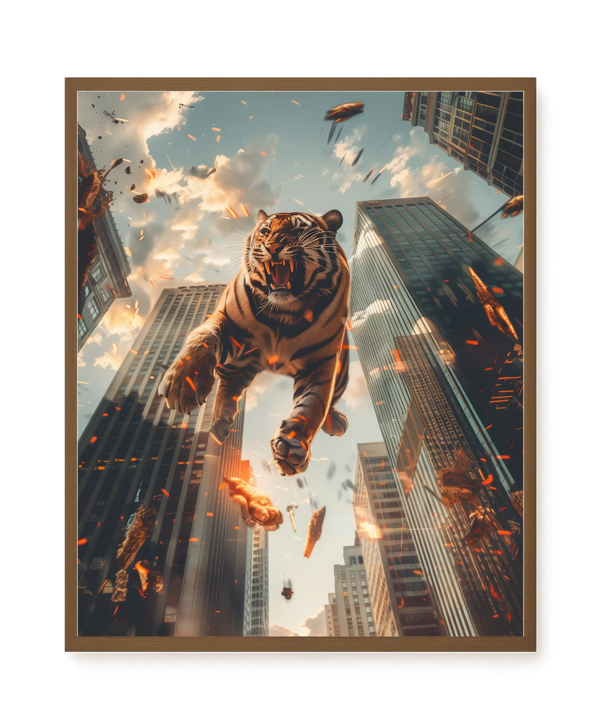 Roaring Tiger Canvas Wall Art