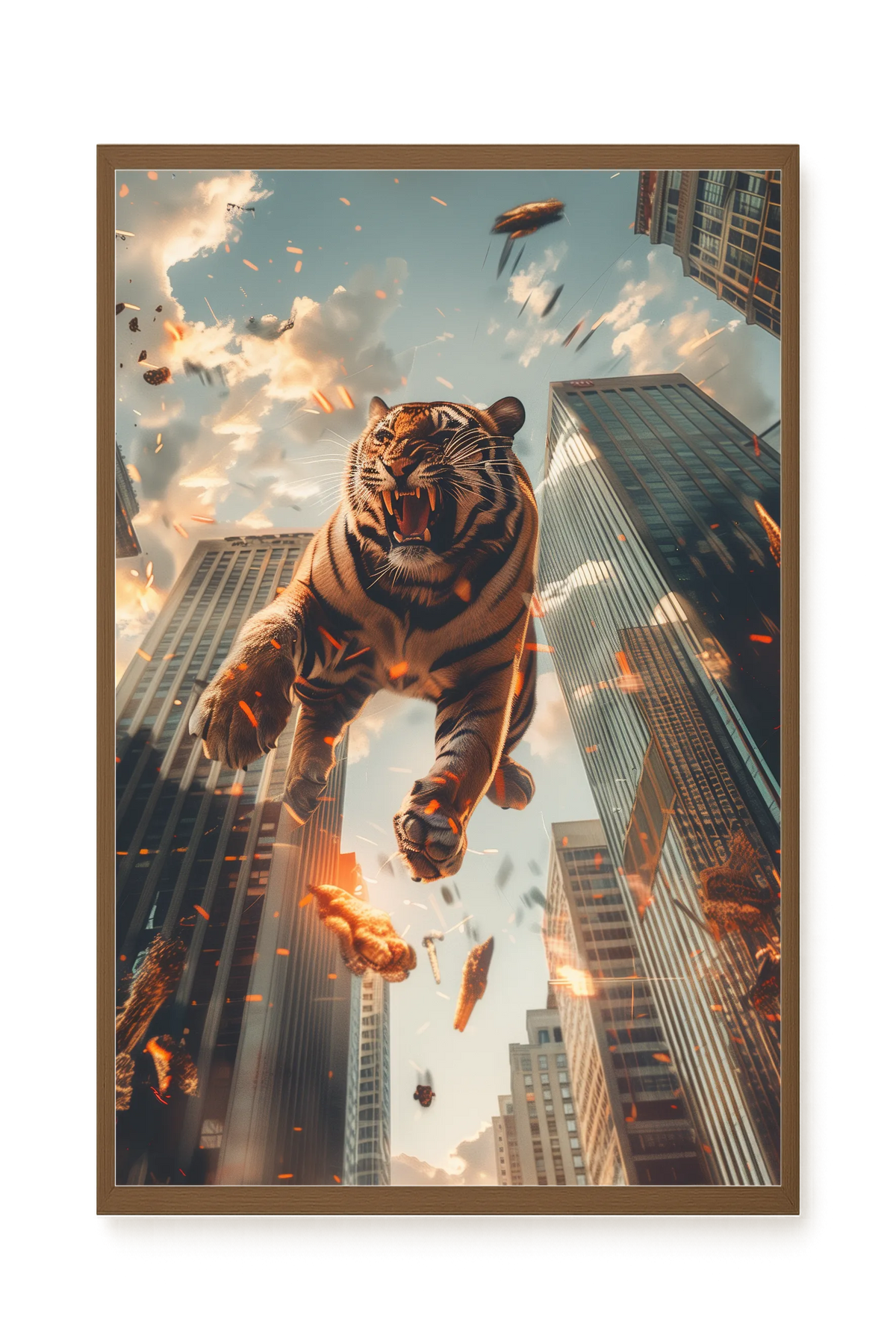Roaring Tiger Canvas Wall Art