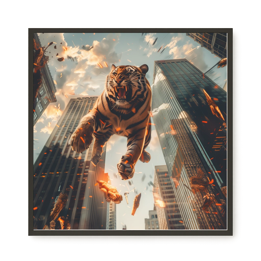 Roaring Tiger Canvas Wall Art