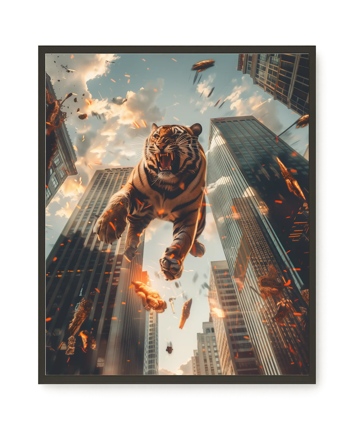 Roaring Tiger Canvas Wall Art