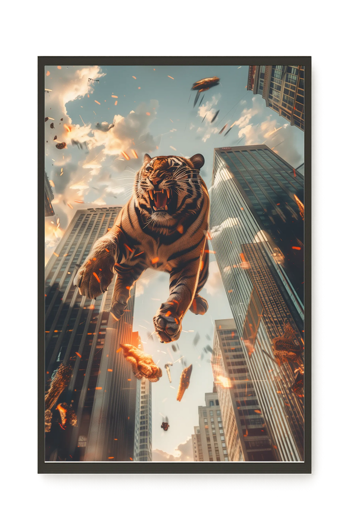 Roaring Tiger Canvas Wall Art