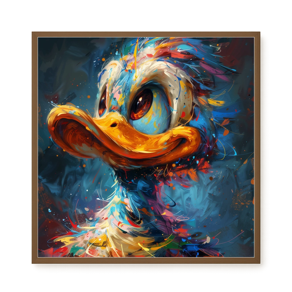 Cartoon Duck Canvas Print
