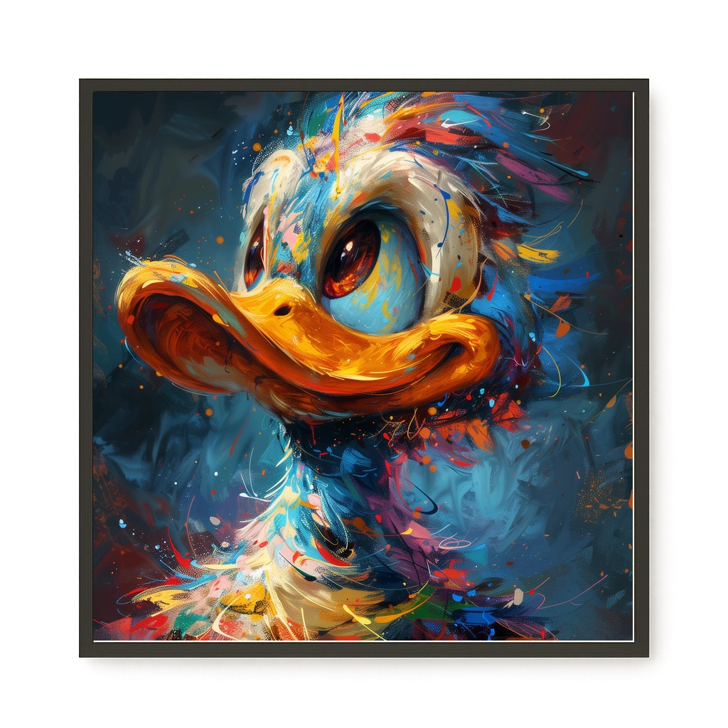 Cartoon Duck Canvas Print