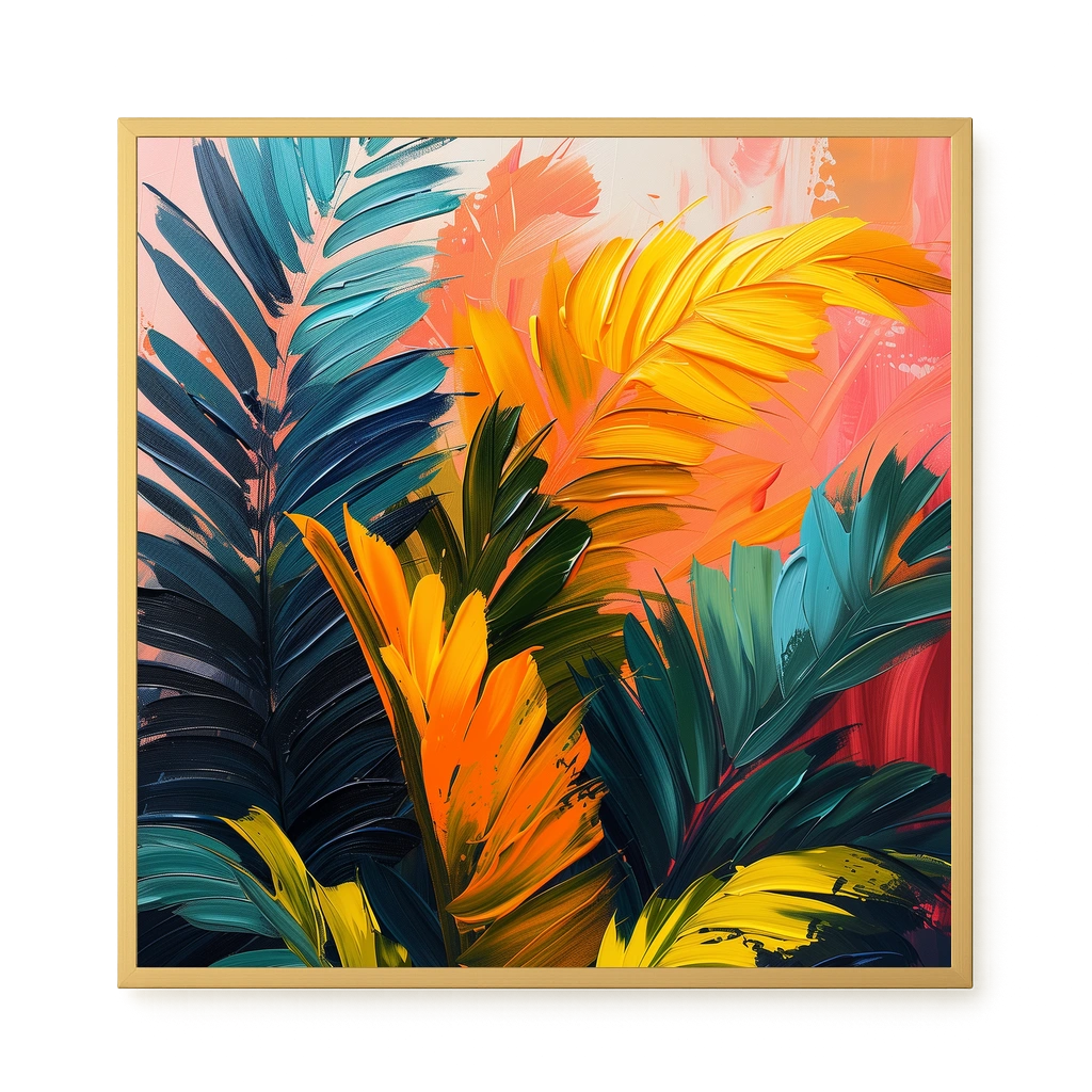 Tropical Leaves Canvas Wall Art
