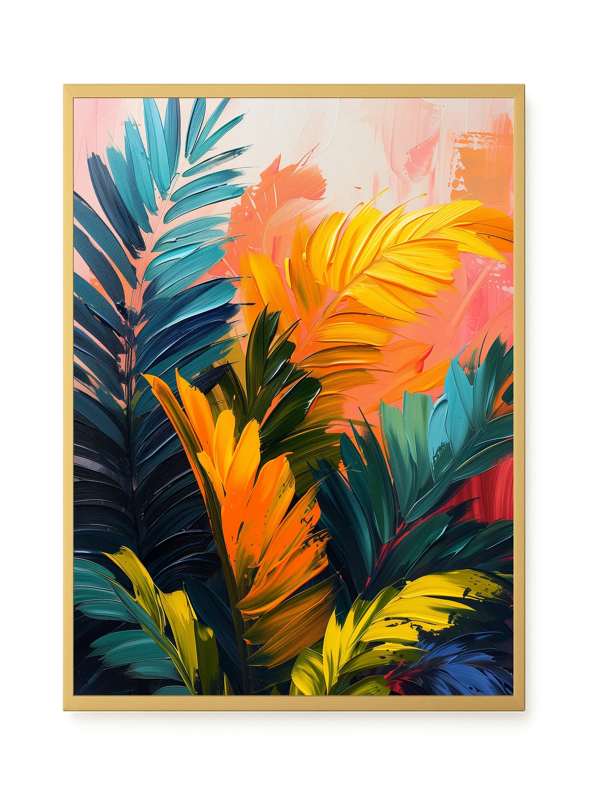 Tropical Leaves Canvas Wall Art