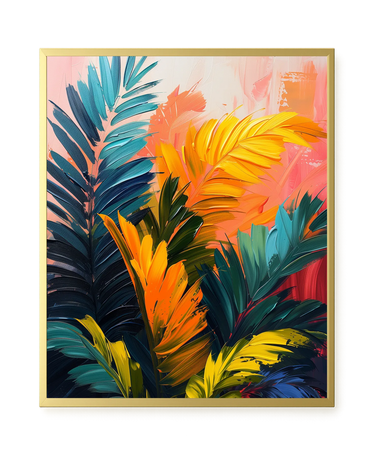 Tropical Leaves Canvas Wall Art