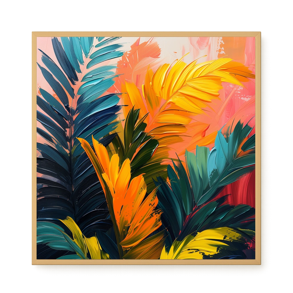 Tropical Leaves Canvas Wall Art