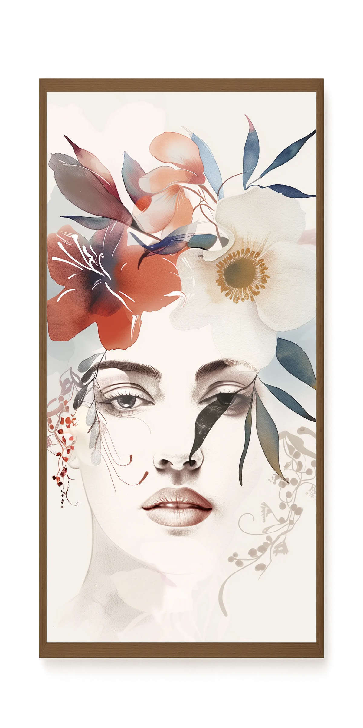 Floral Portrait Canvas Print