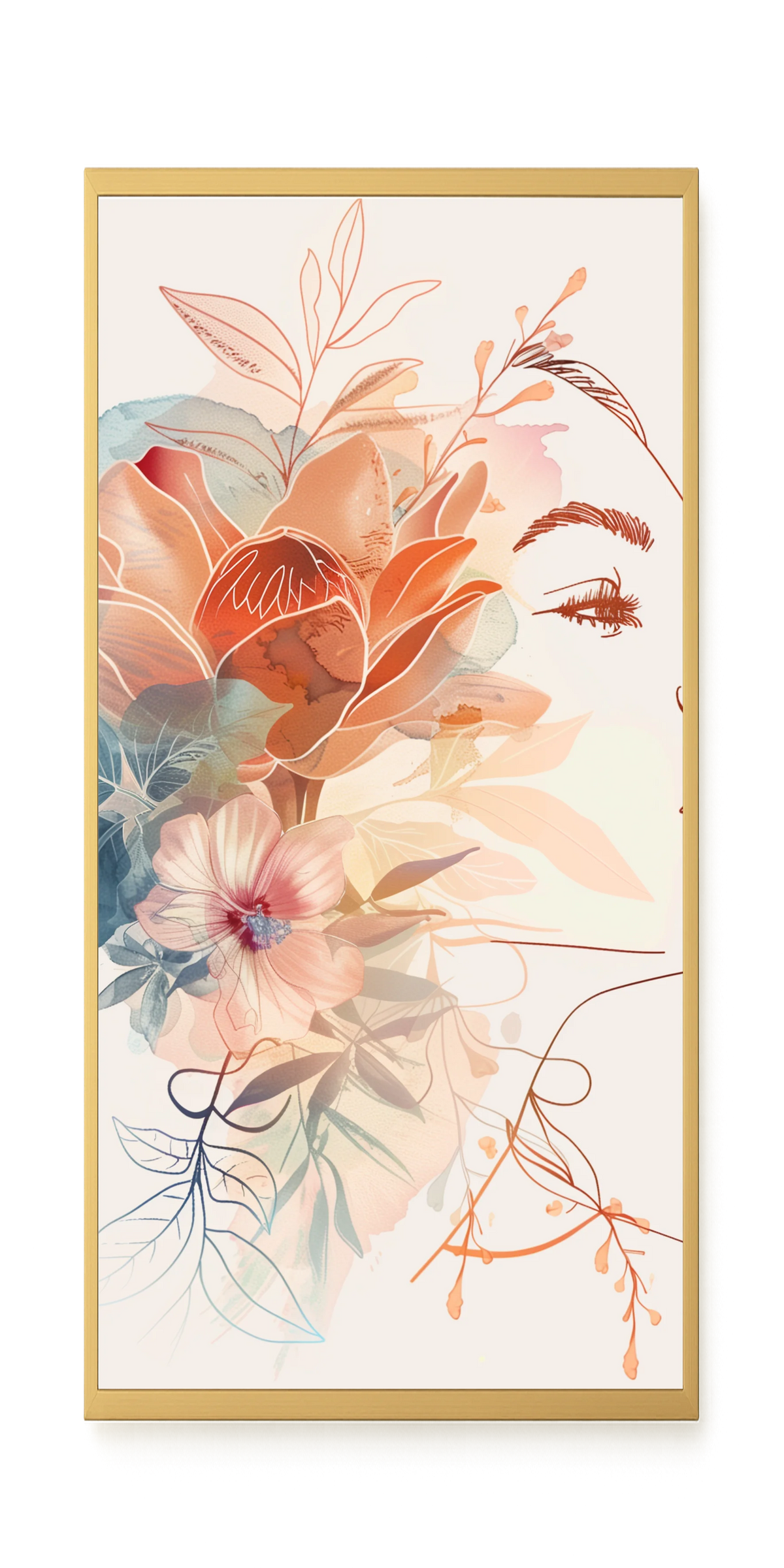 Line Profile Canvas Wall Art