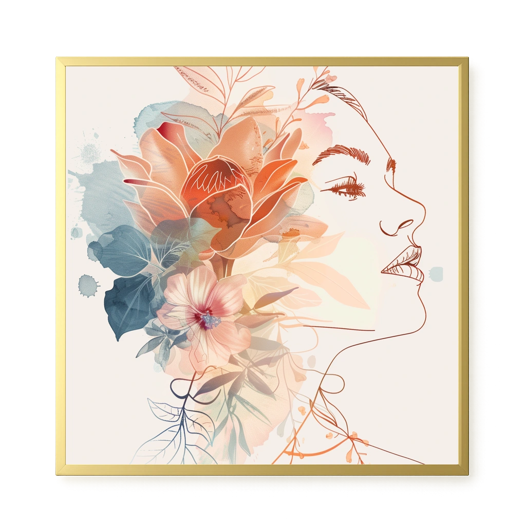 Line Profile Canvas Wall Art