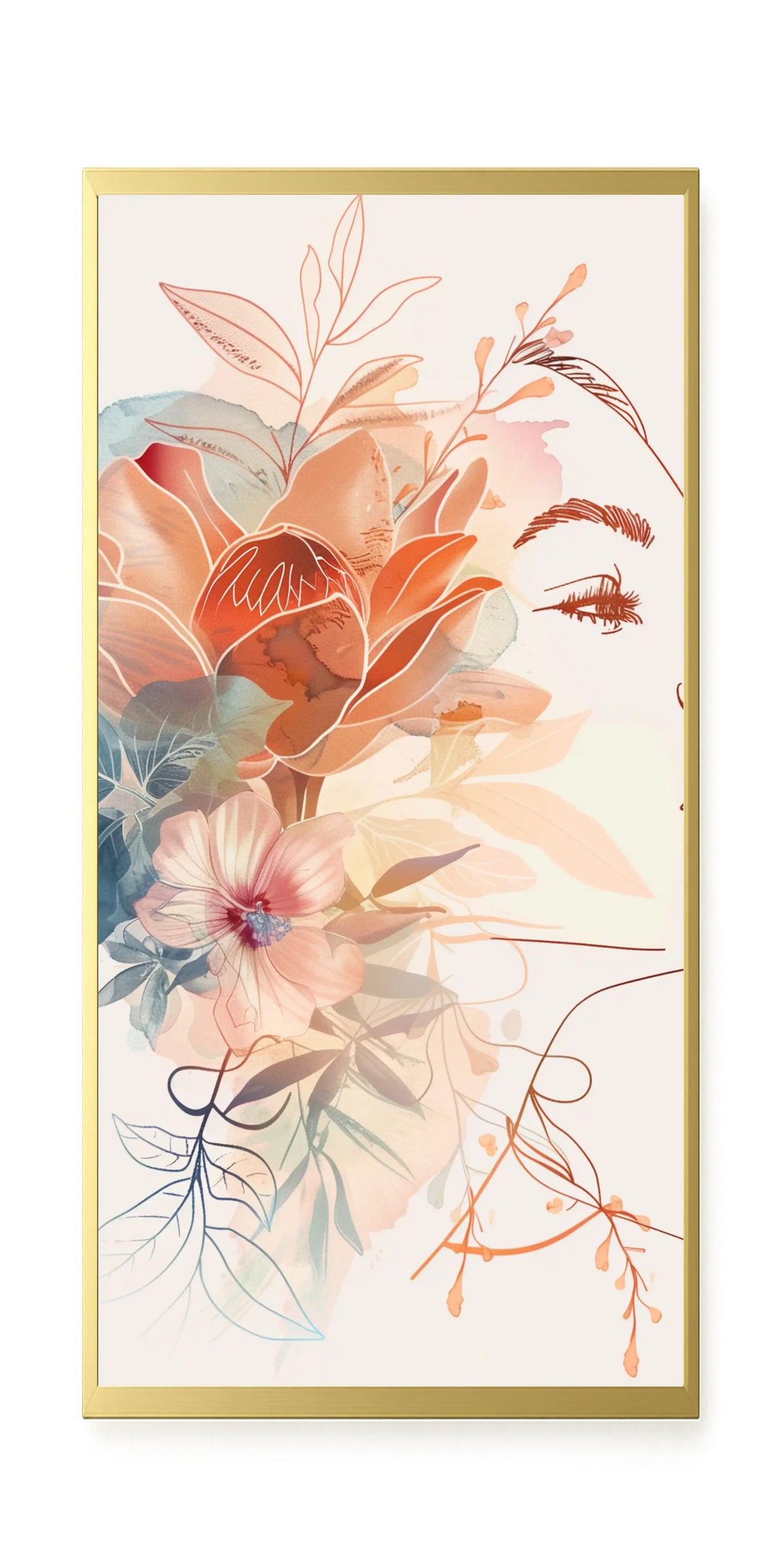 Line Profile Canvas Wall Art