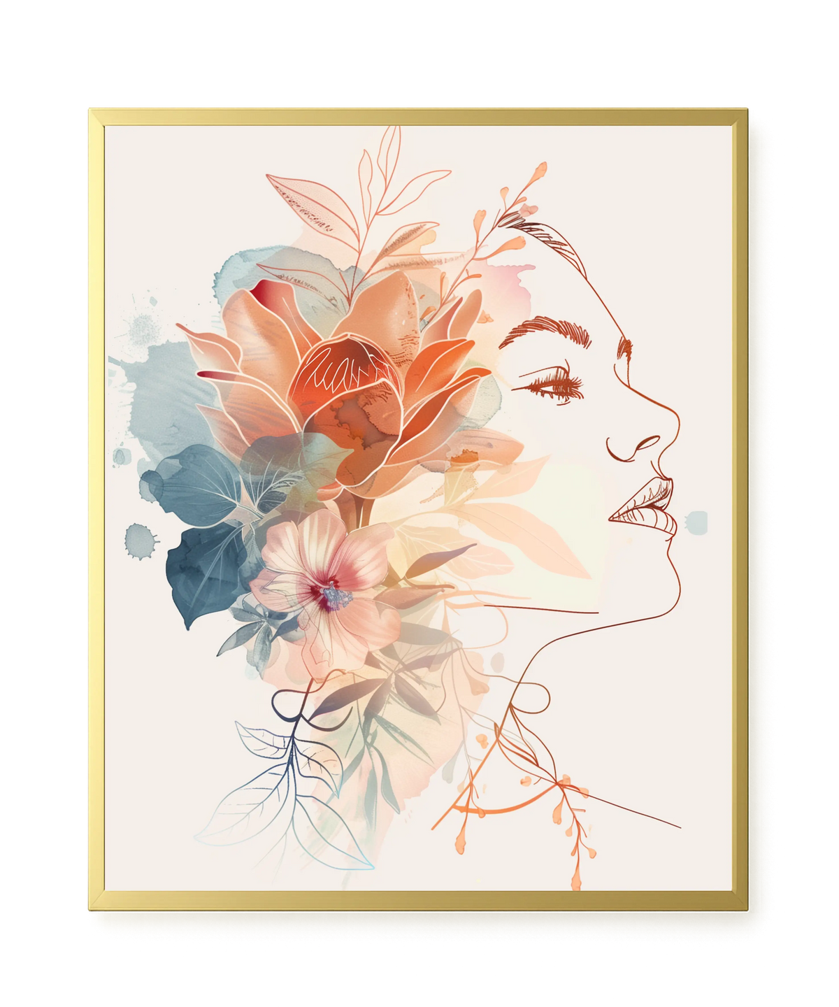 Line Profile Canvas Wall Art