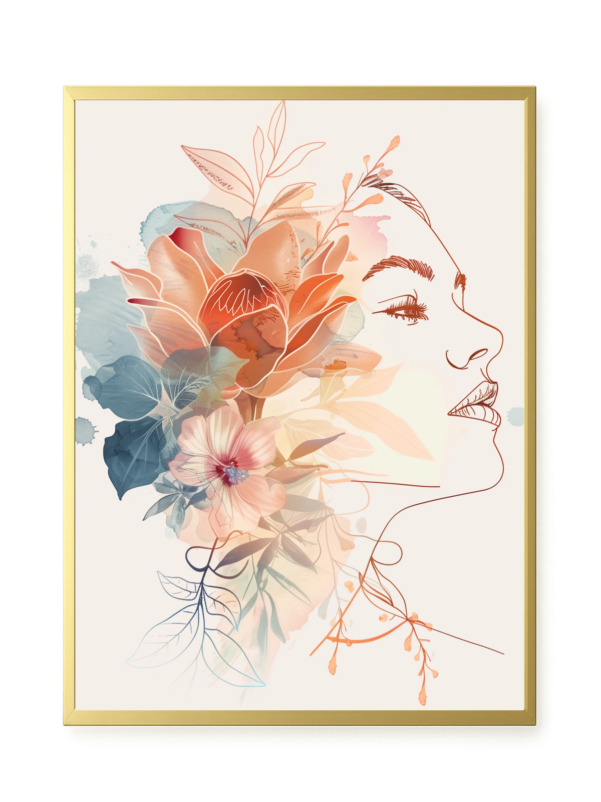 Line Profile Canvas Wall Art