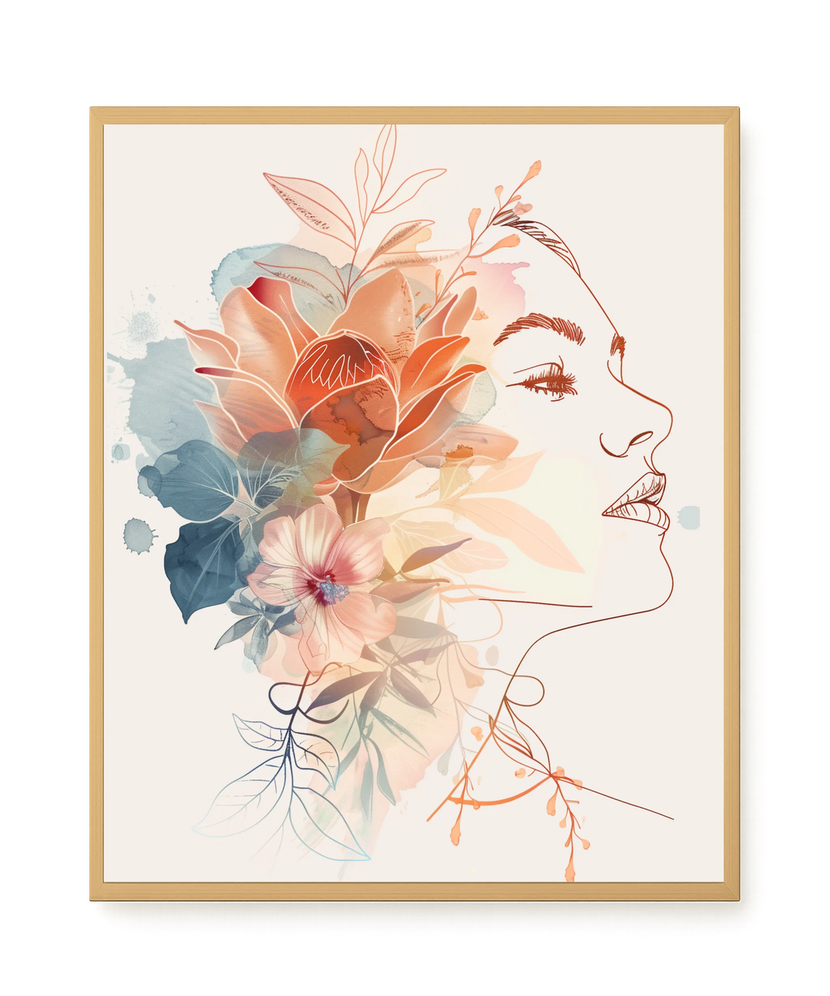 Line Profile Canvas Wall Art