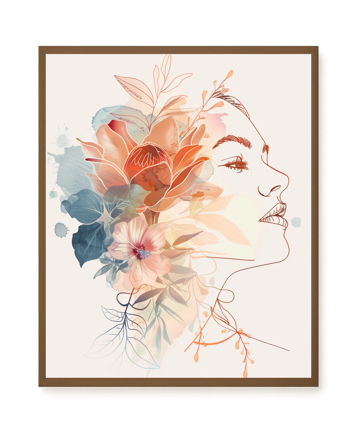 Line Profile Canvas Wall Art