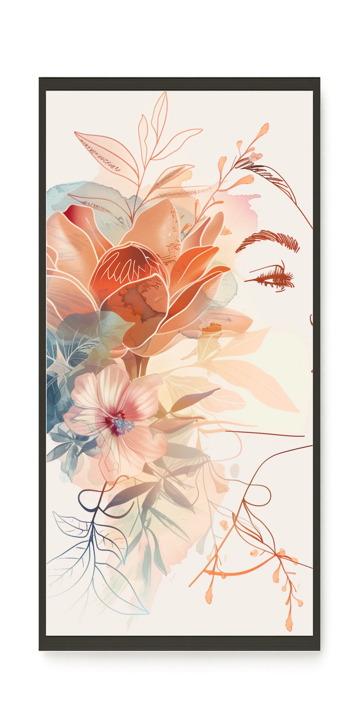 Line Profile Canvas Wall Art