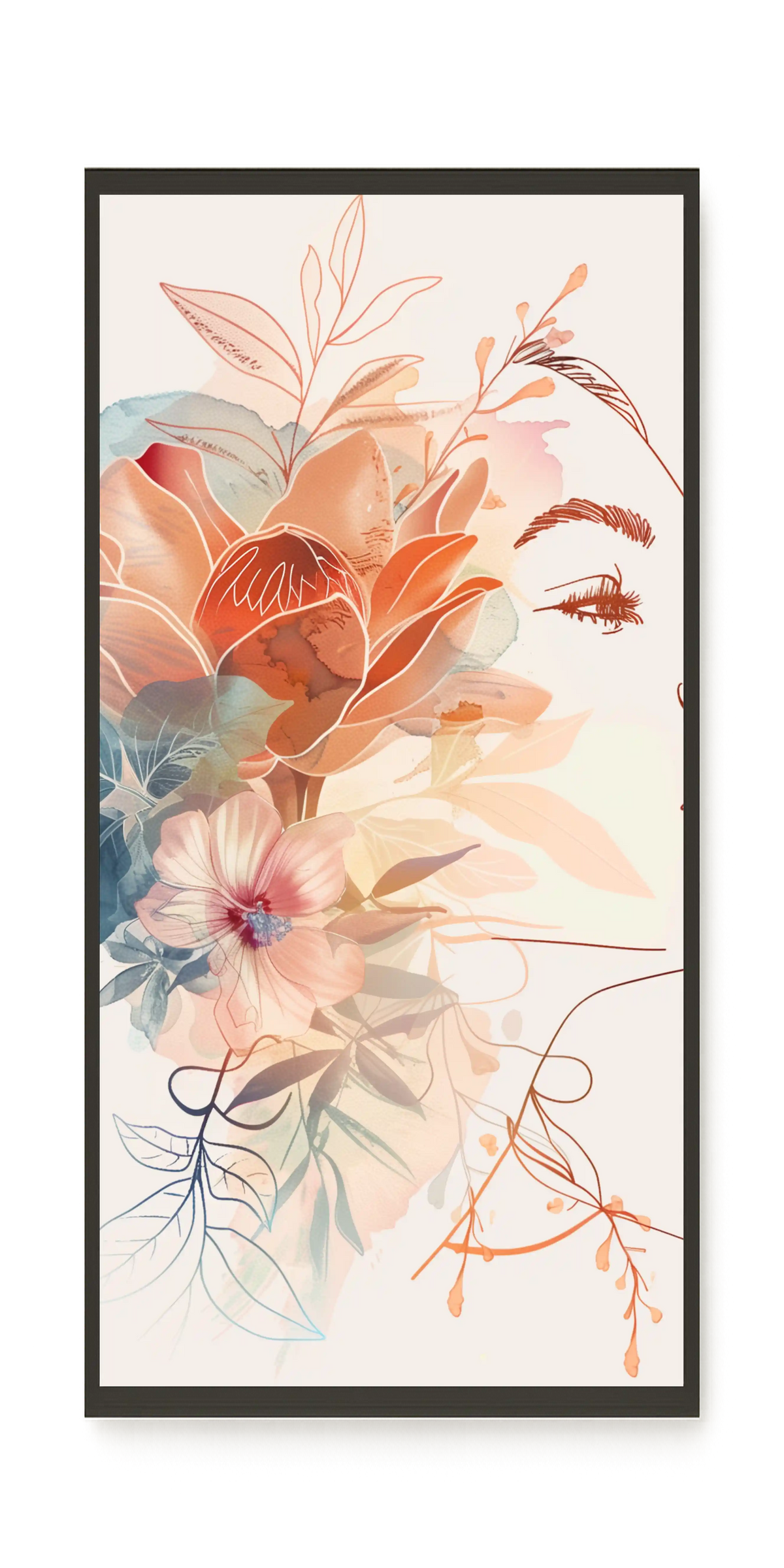 Line Profile Canvas Wall Art
