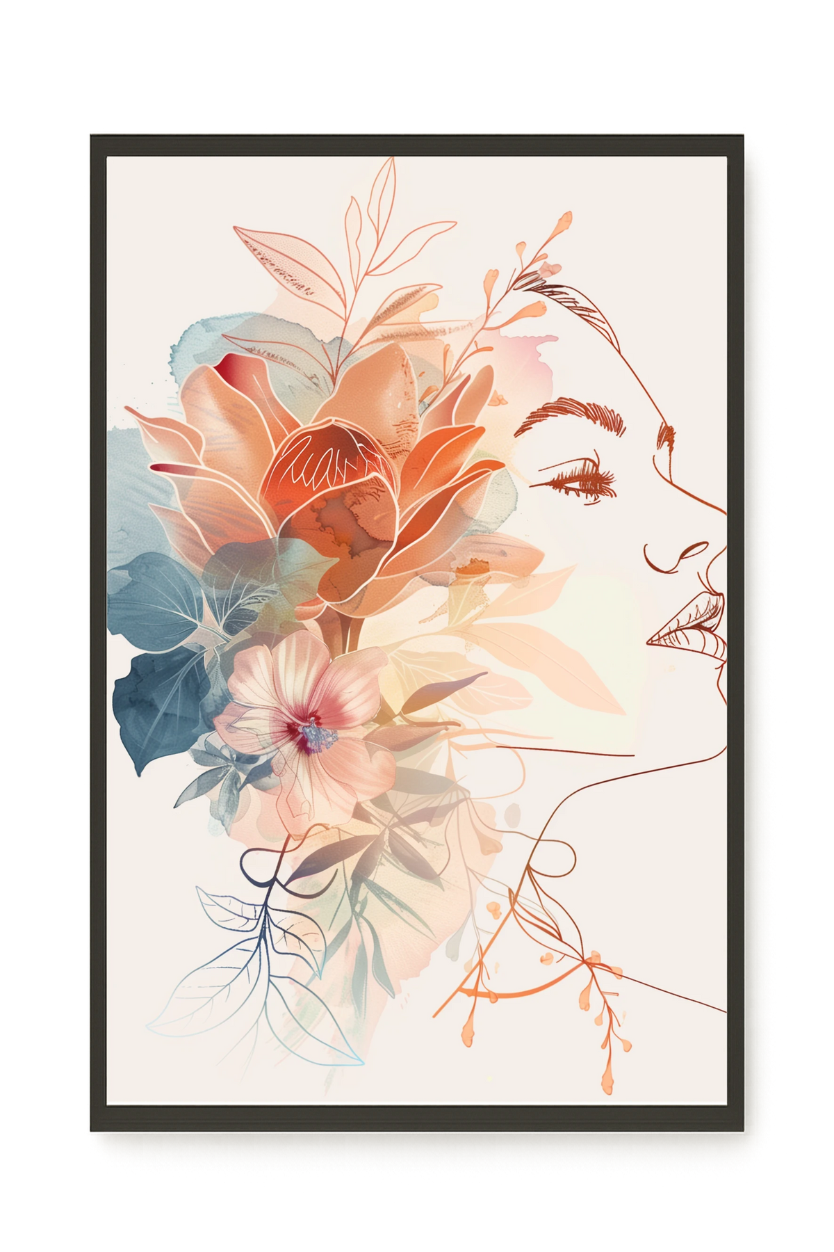 Line Profile Canvas Wall Art