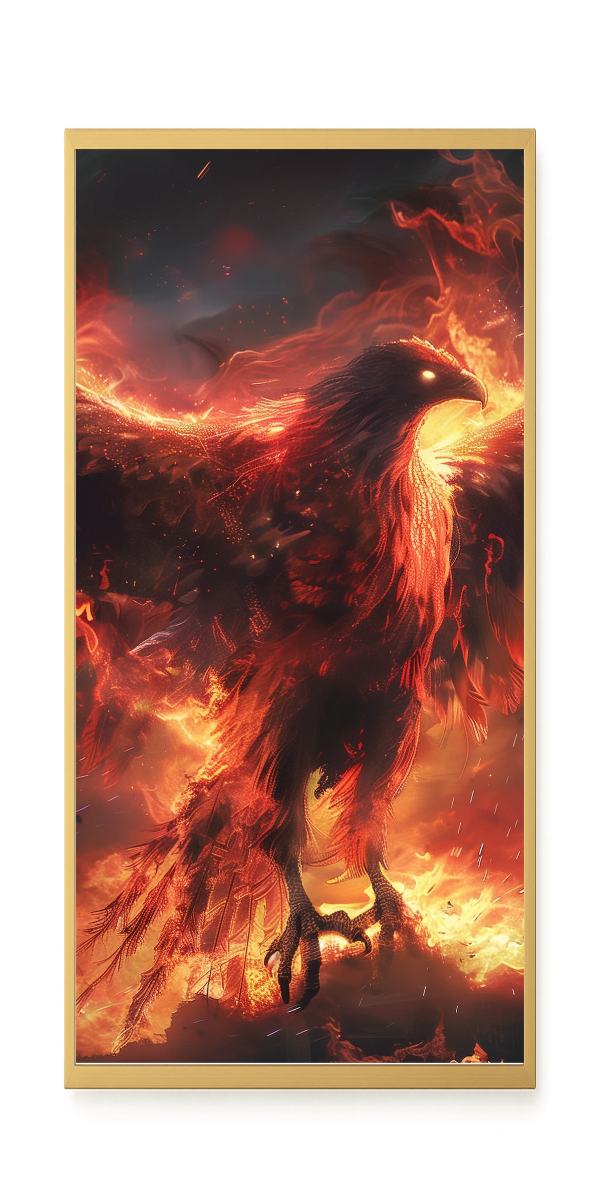 Fire Phoenix Canvas Wall Art