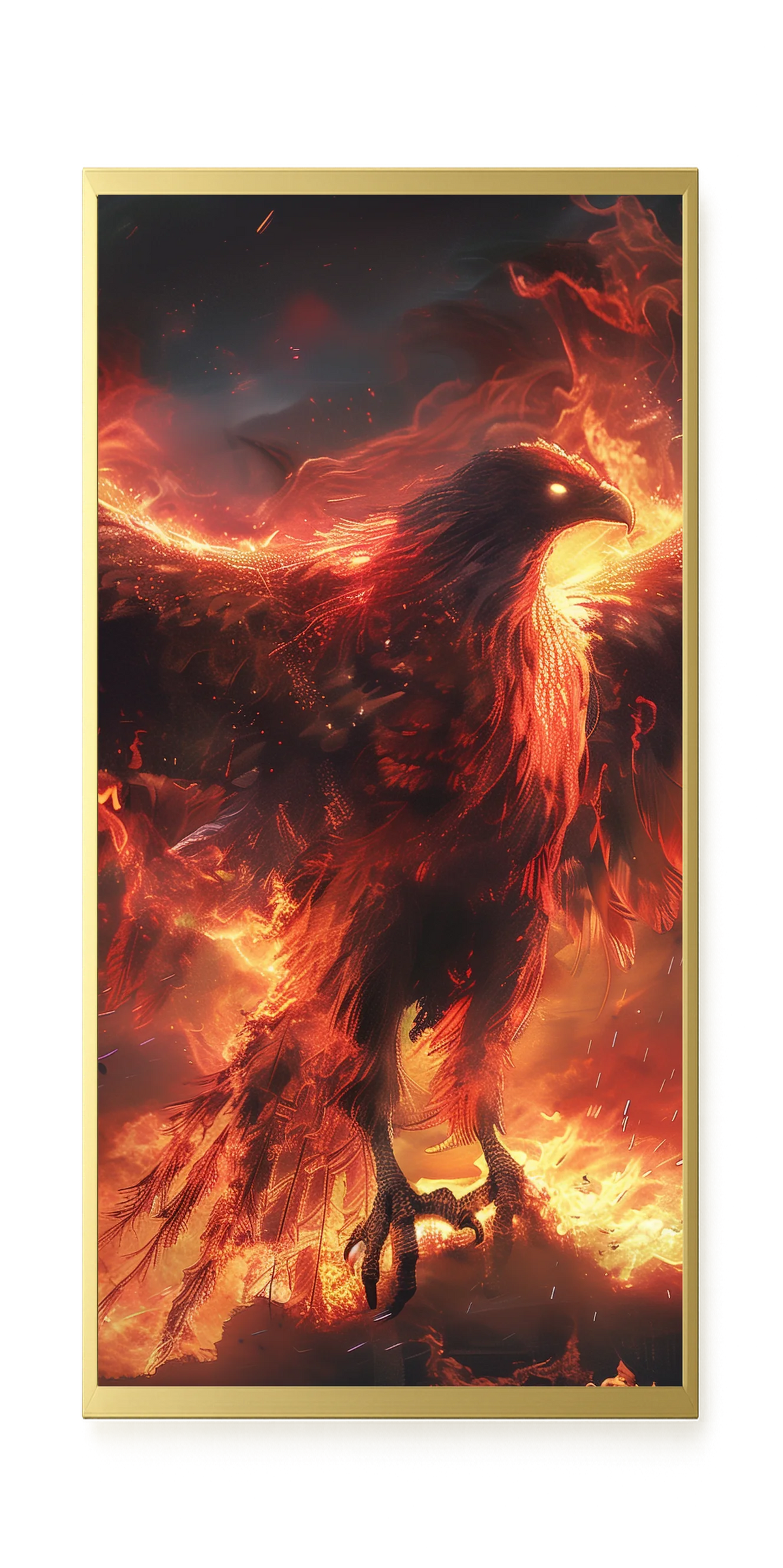 Fire Phoenix Canvas Wall Art