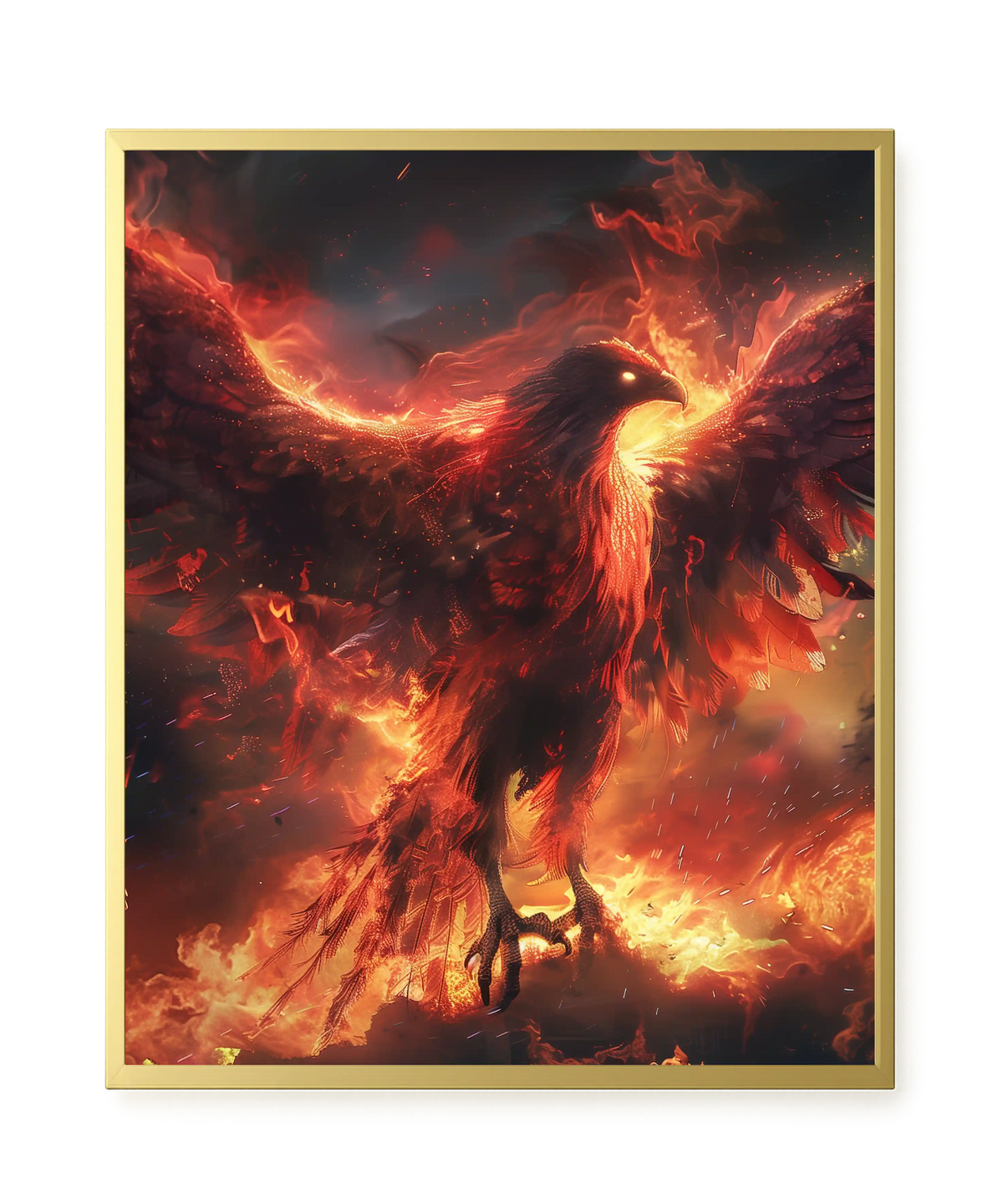 Fire Phoenix Canvas Wall Art