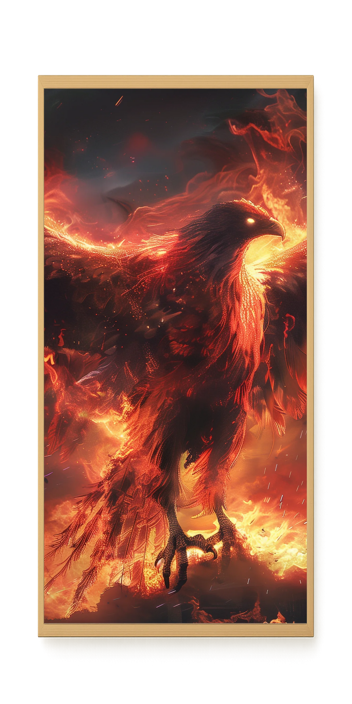 Fire Phoenix Canvas Wall Art