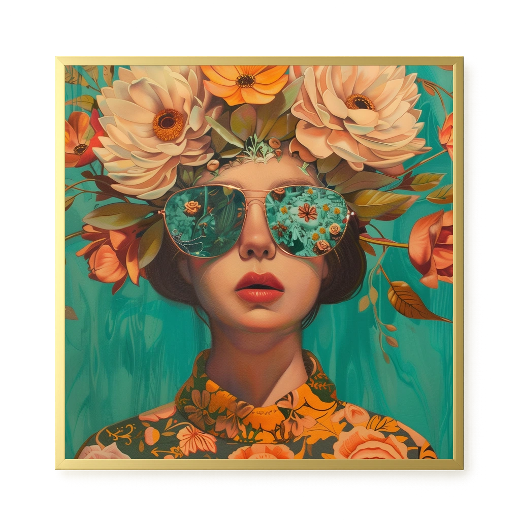 Floral Portrait Canvas Wall Art