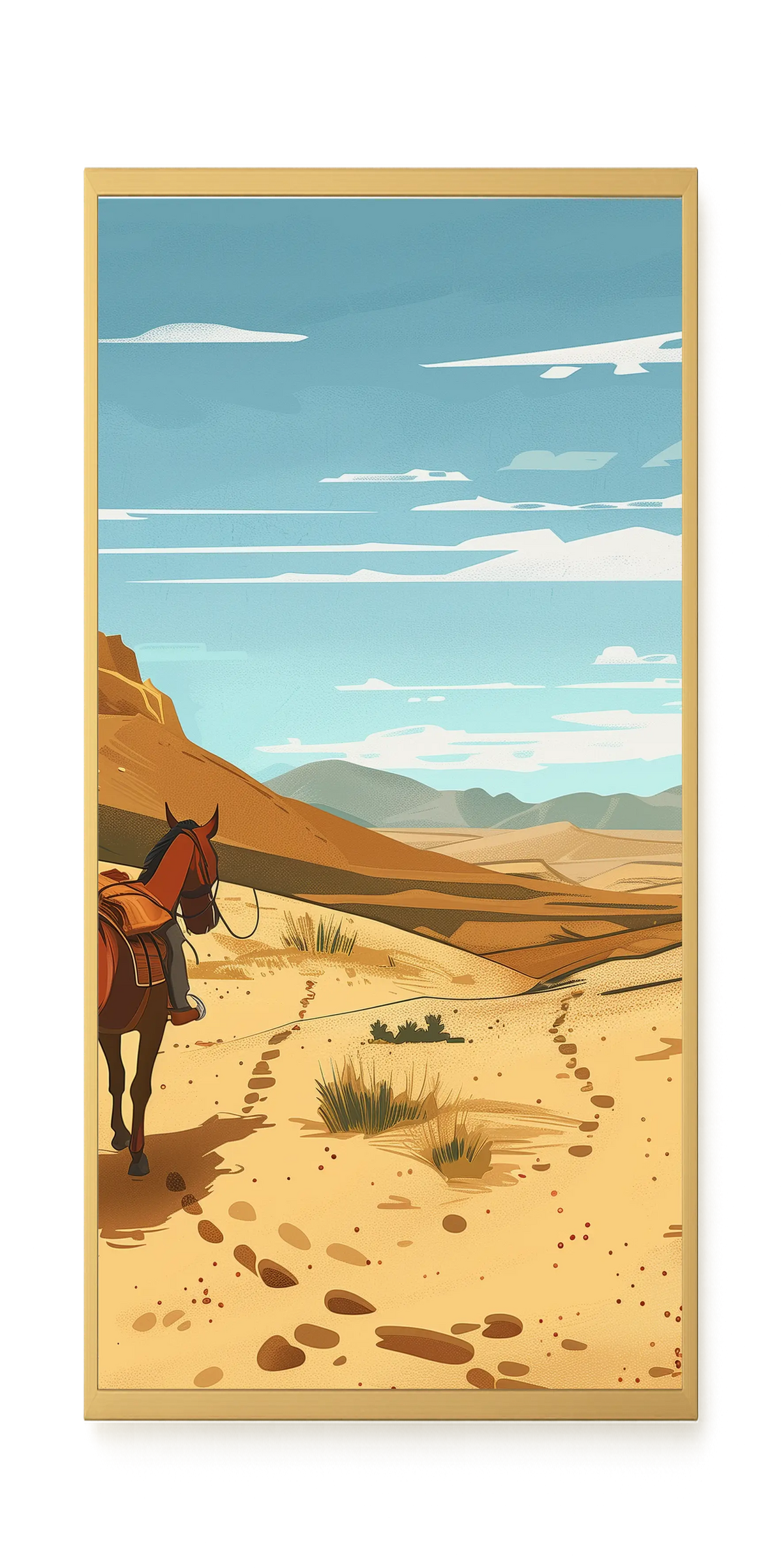 Rider in the Canyon Canvas Print