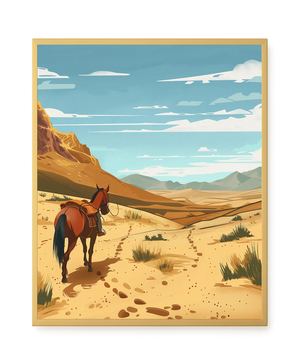 Rider in the Canyon Canvas Print