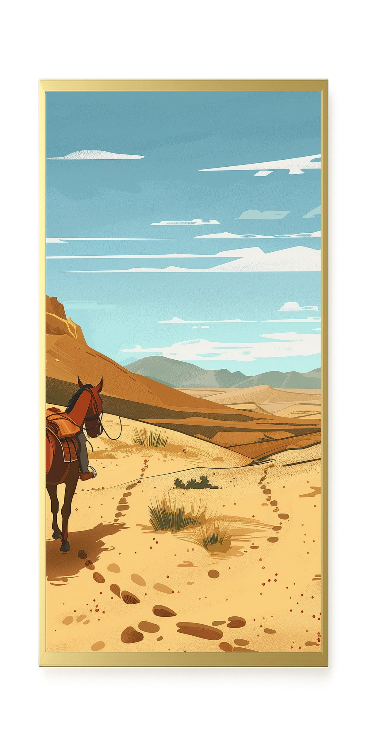 Rider in the Canyon Canvas Print