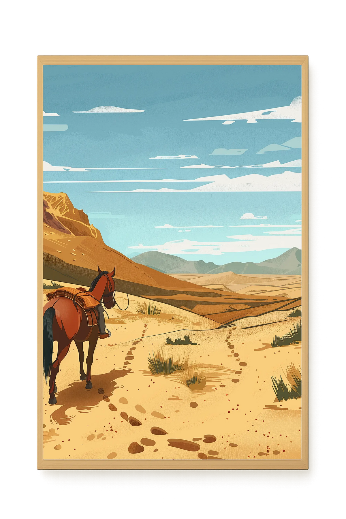Rider in the Canyon Canvas Print