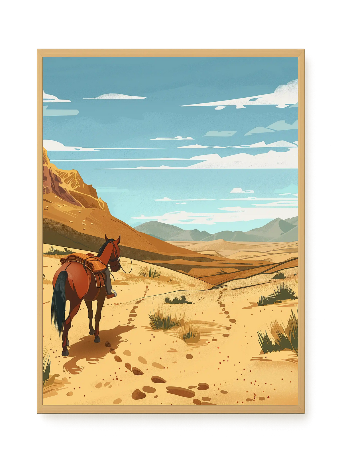 Rider in the Canyon Canvas Print