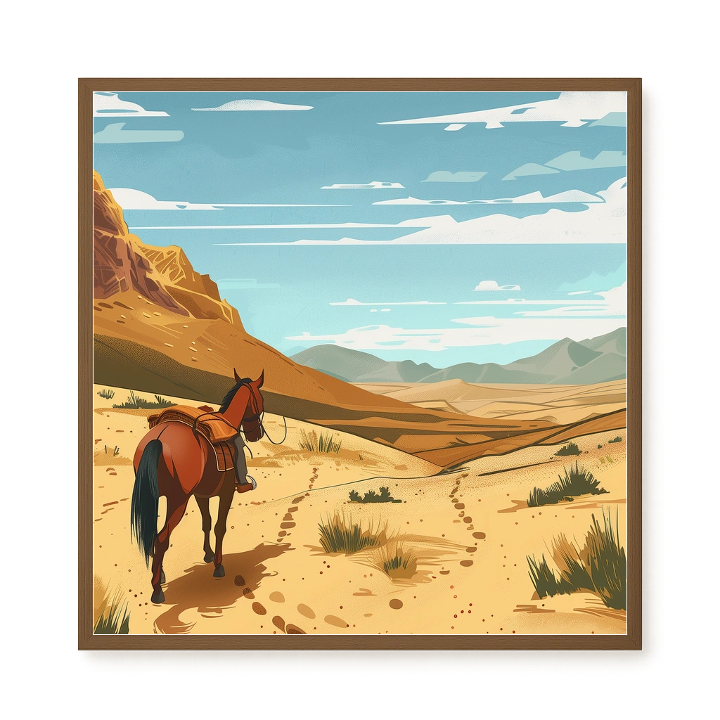 Rider in the Canyon Canvas Print