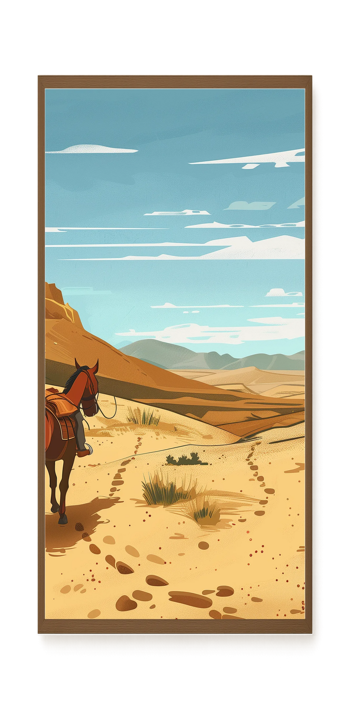 Rider in the Canyon Canvas Print