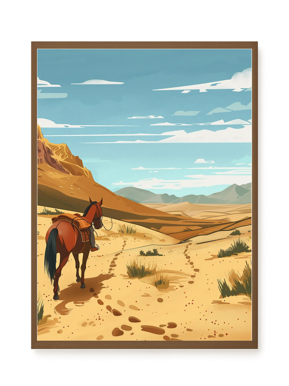 Rider in the Canyon Canvas Print