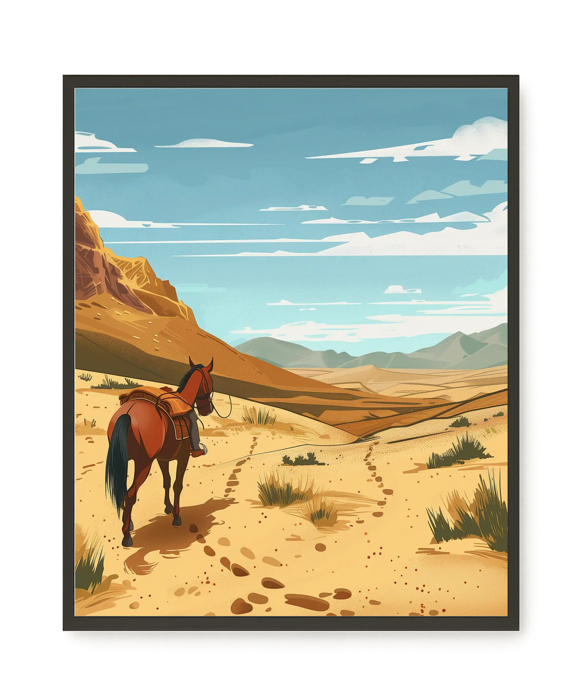 Rider in the Canyon Canvas Print