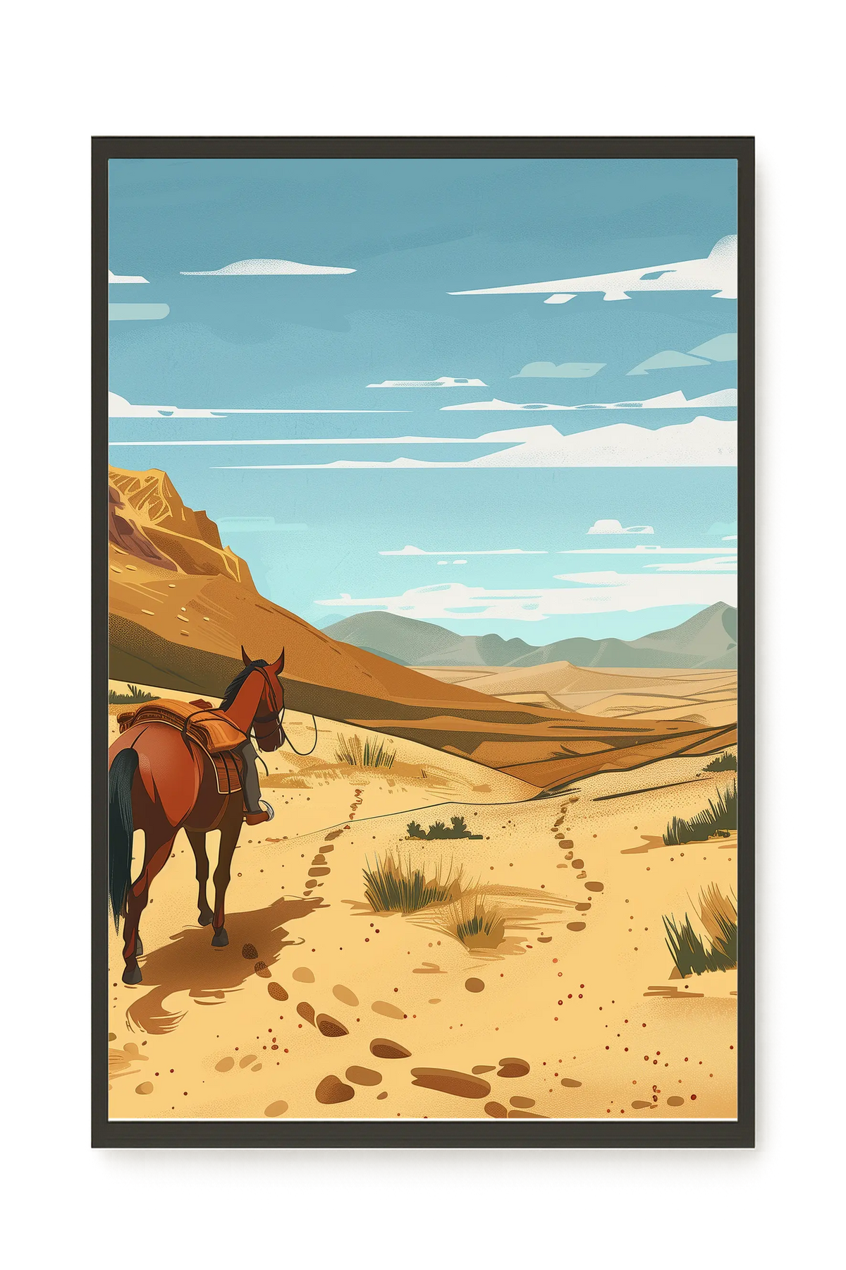 Rider in the Canyon Canvas Print
