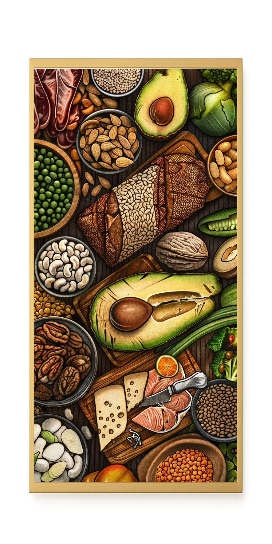 Whole Food Ingredients Canvas Wall Art