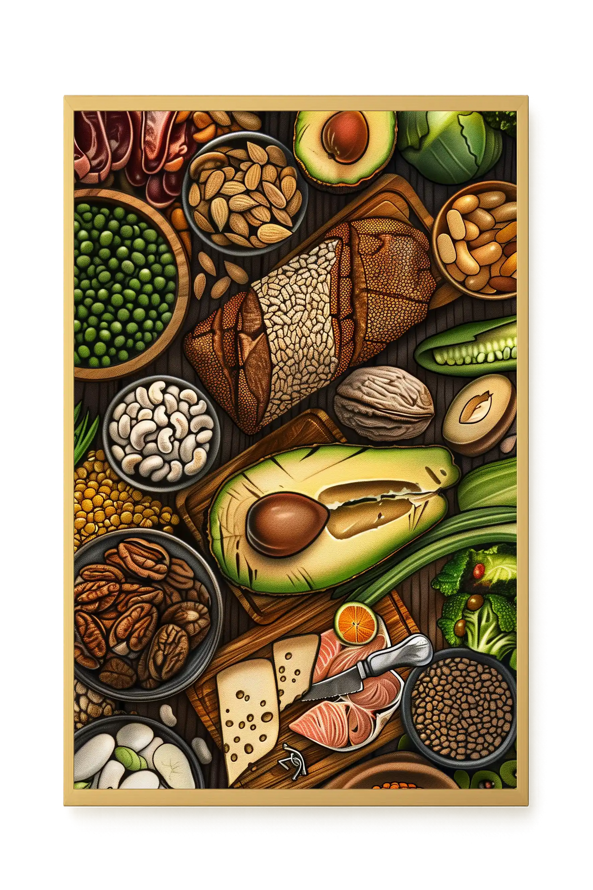 Whole Food Ingredients Canvas Wall Art