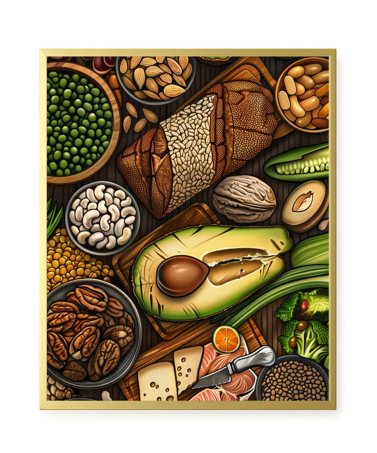 Whole Food Ingredients Canvas Wall Art