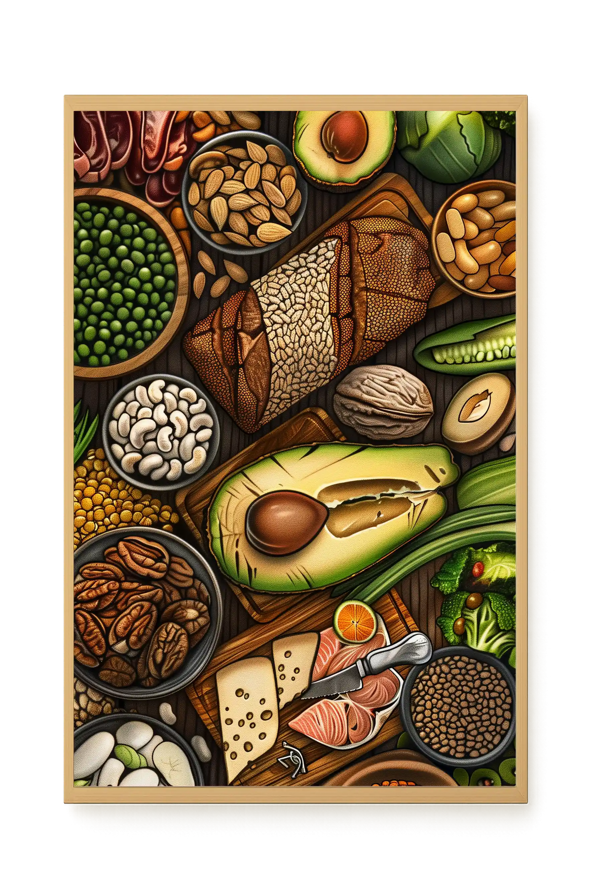 Whole Food Ingredients Canvas Wall Art