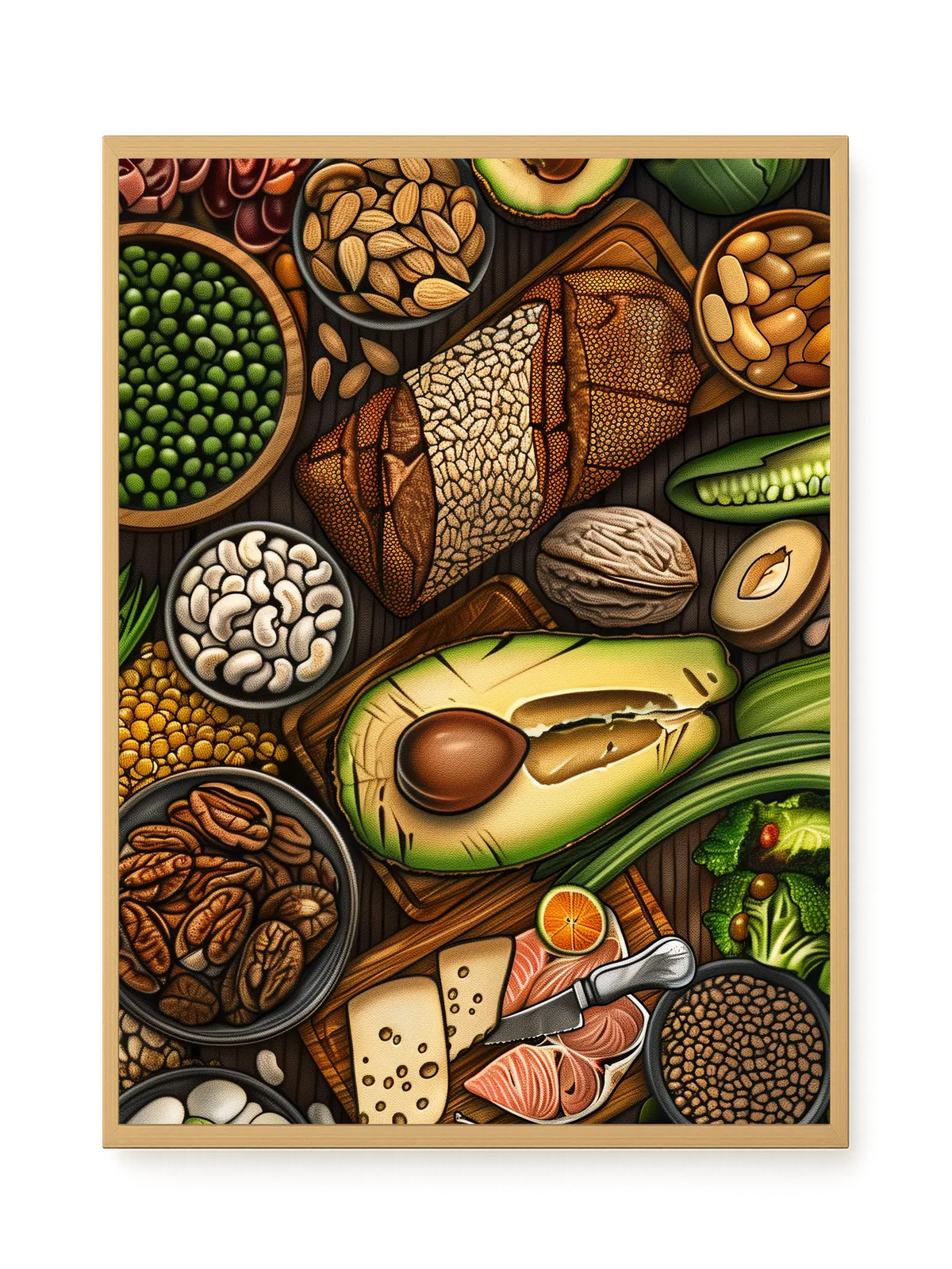 Whole Food Ingredients Canvas Wall Art