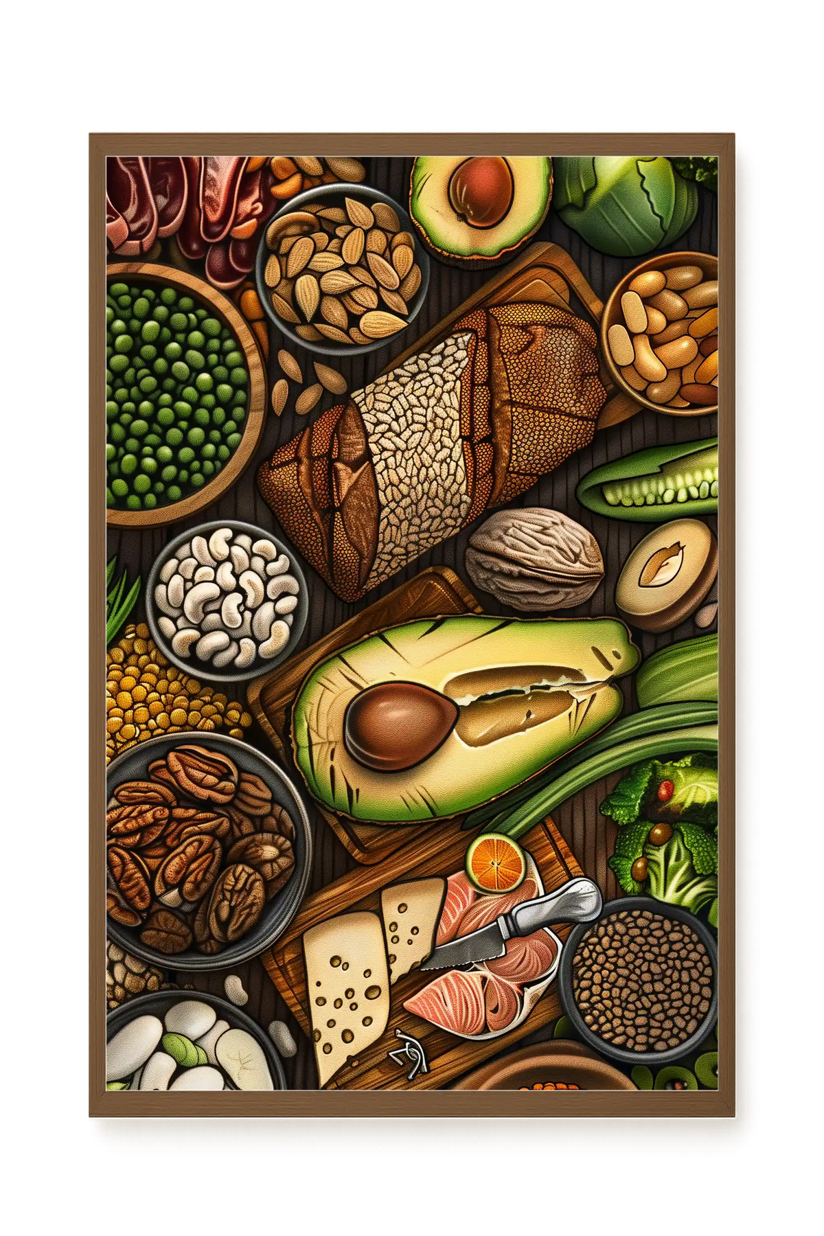 Whole Food Ingredients Canvas Wall Art