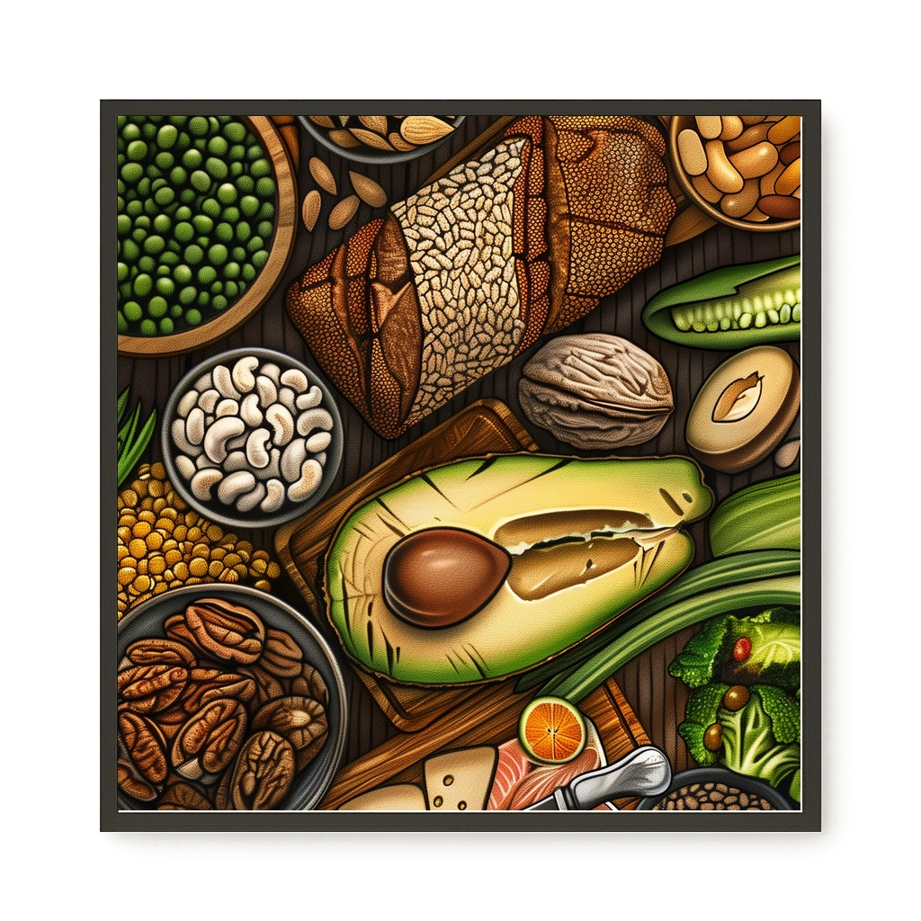 Whole Food Ingredients Canvas Wall Art