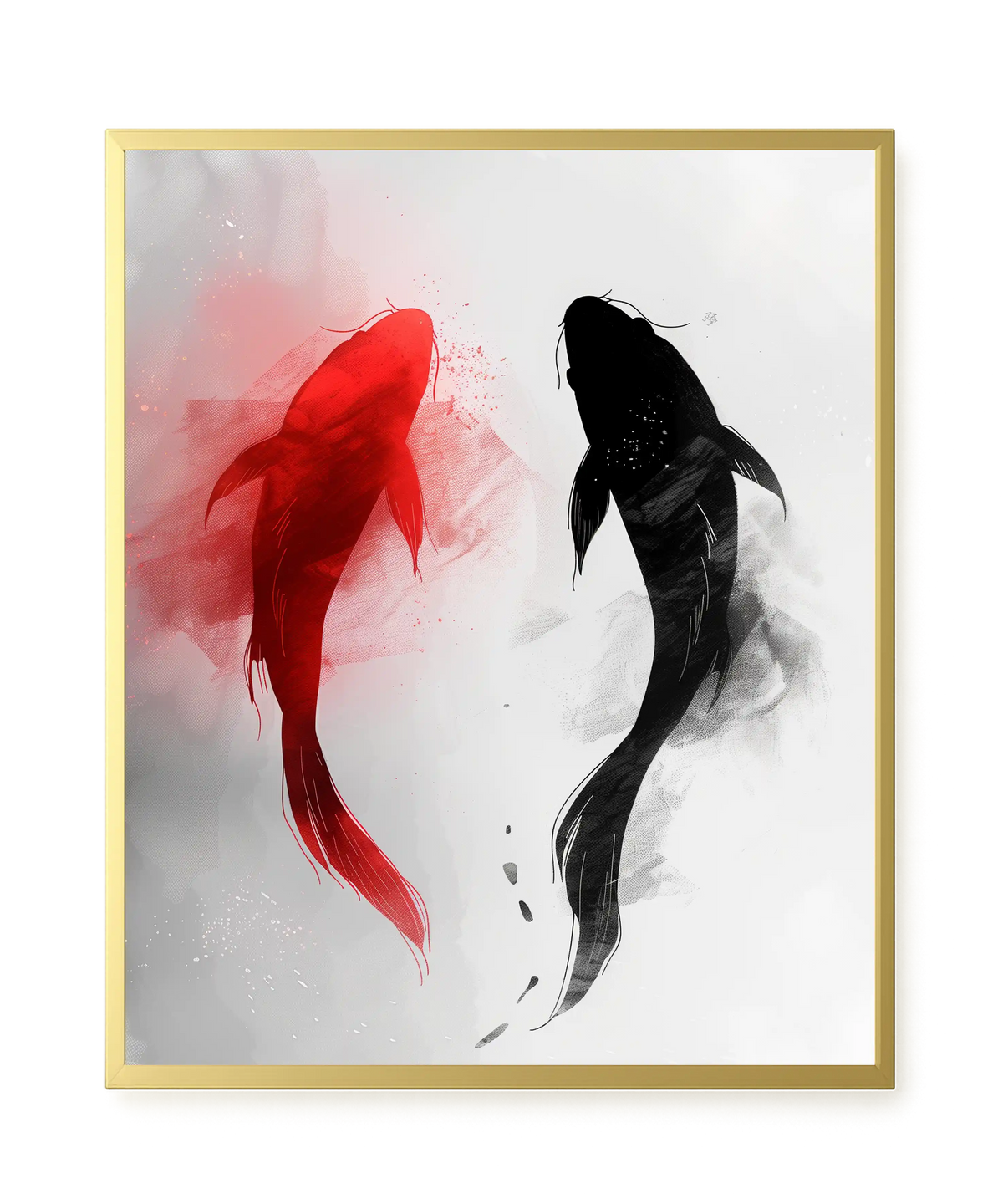 Black & Red Harmony Canvas Print