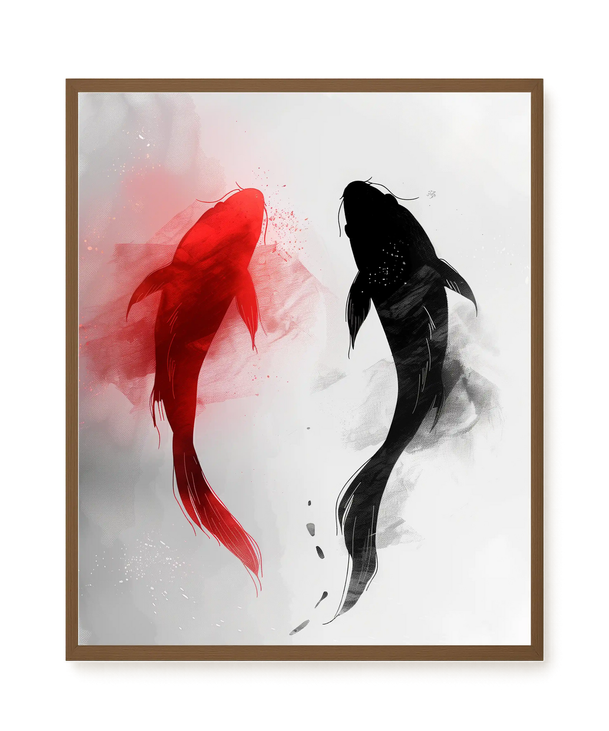 Black & Red Harmony Canvas Print