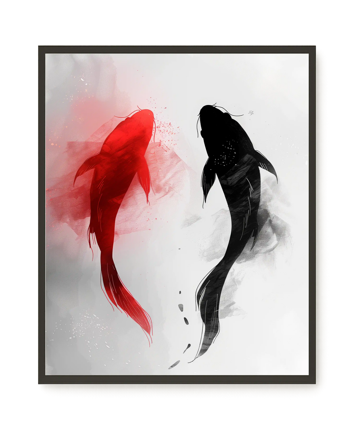 Black & Red Harmony Canvas Print